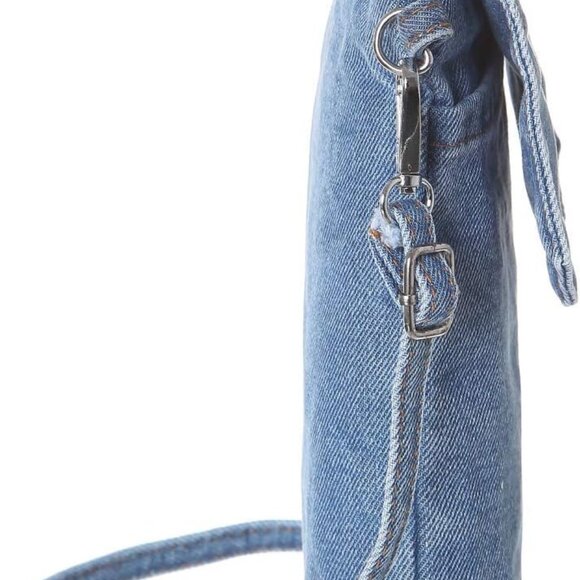 Small Denim Purse Blue Jean Purse Shoulder Bag Denim Crossbody Bags for Women - Picture 6 of 7
